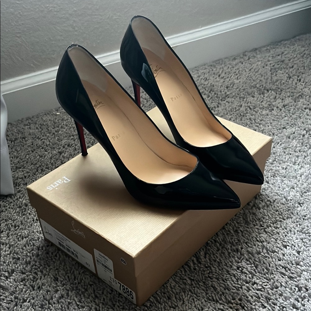 Christian Louboutin Black Patent Leather Pumps (Pigalle Follies 85) - Picture 5 of 5
